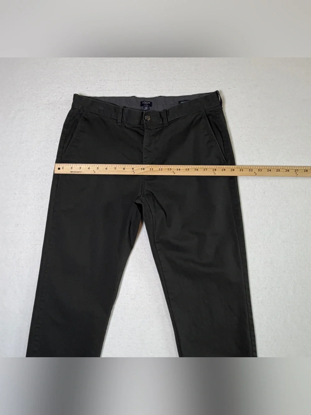 Men's J Crew Flex Chinos, Black, Straight Fit, Actual Size 33 X 30
